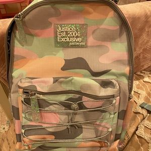 Justice backpack with matching lunchbox